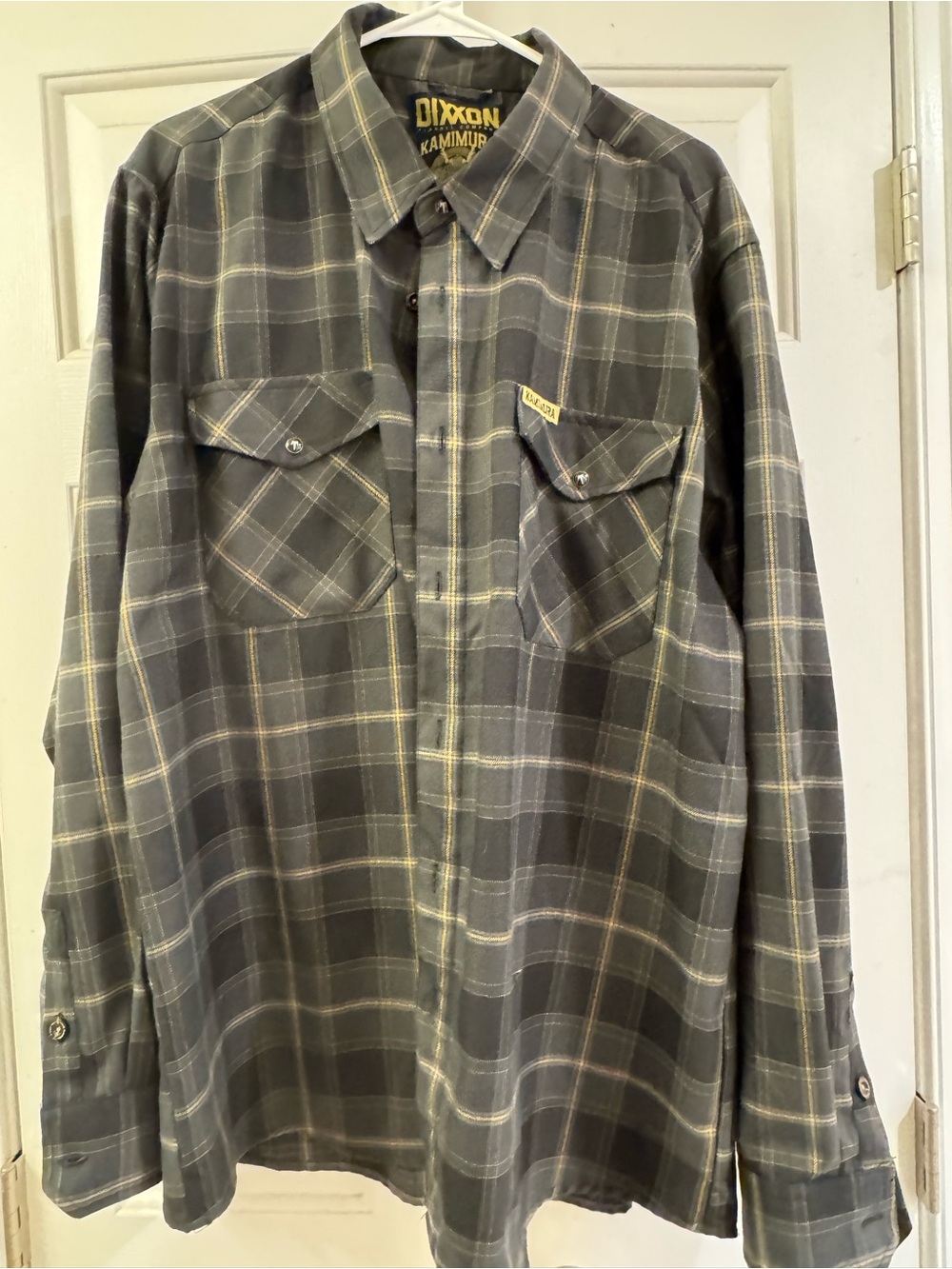 Dixxon “Kamimura” Flannel Men's Gray Plaid Button-Up Shirt